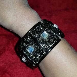 Silver Plated Gunmetal Bracelet